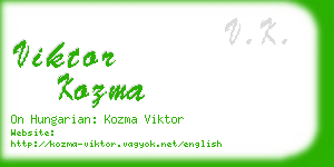 viktor kozma business card